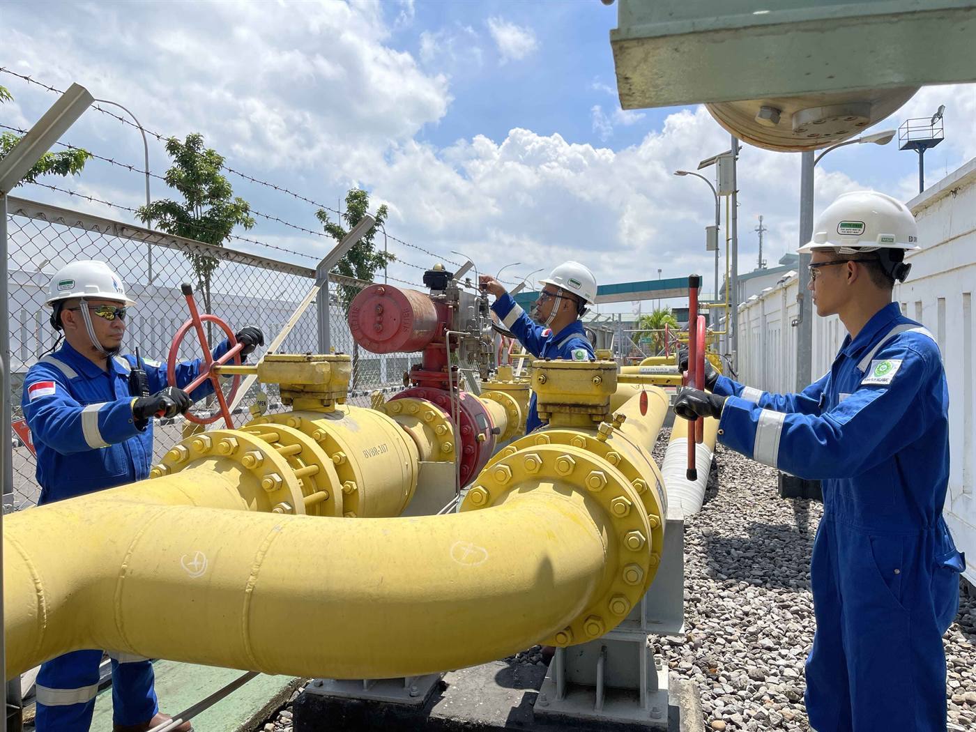 Stasiun meter gas yang dioperasikan TCM di Provinsi Jambi.