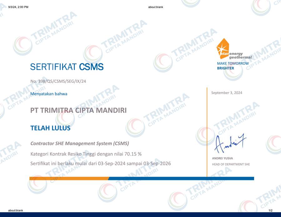 CSMS Star Energy Geothermal